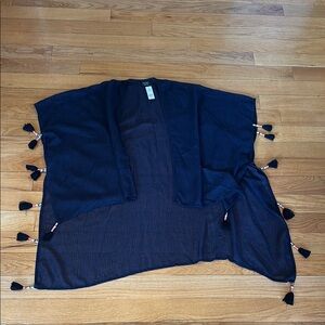 Navy Blue Coverup with Tassels NWT